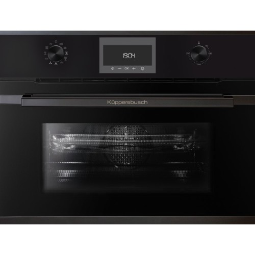 Компактный духовой шкаф с микроволнами Kuppersbusch CBM 6330.0 S6 Black Steel купить в Москве и Санкт-Петербурге