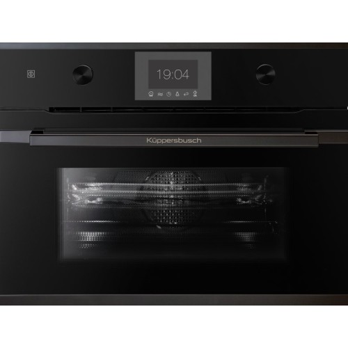 Компактный духовой шкаф с микроволнами Kuppersbusch CBM 6350.0 S6 Black Steel купить в Москве и Санкт-Петербурге