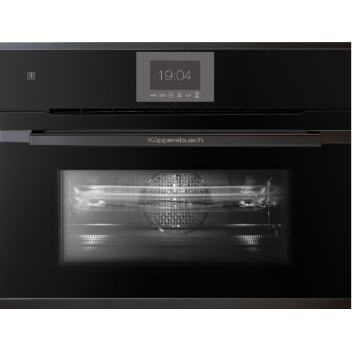 Компактный духовой шкаф с микроволнами Kuppersbusch CBM 6550.0 S6 Black Steel купить в Москве и Санкт-Петербурге