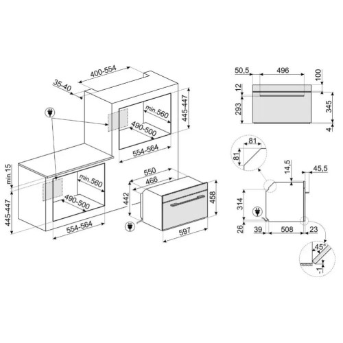 Духовой шкаф с паром Smeg SO4302S3X