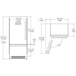 Встраиваемый холодильник Bertazzoni REF905BBLXTT