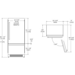 Встраиваемый холодильник Bertazzoni REF905BBRXTT