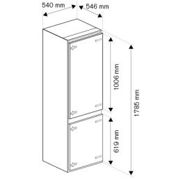 Встраиваемый холодильник Bertazzoni REF60BIS