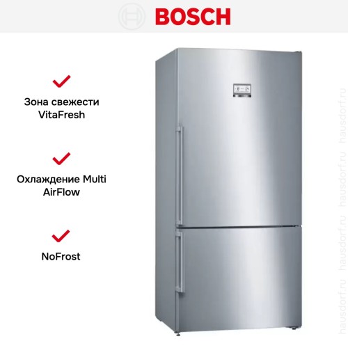Холодильник с нижней морозильной камерой BOSCH KGN86AI30R
