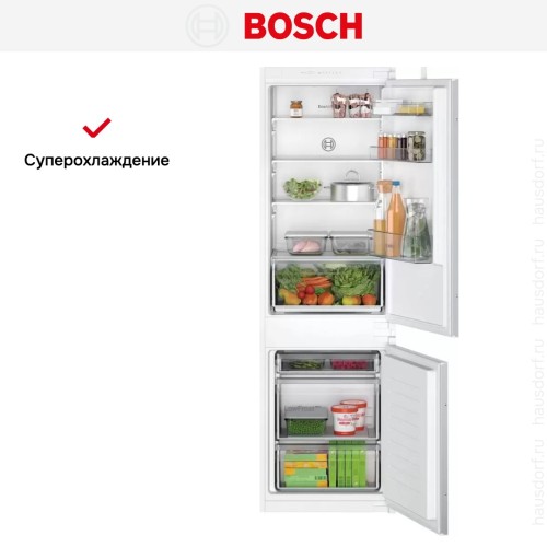 Встраиваемый двухкамерный холодильник Bosch KIV86NSE0