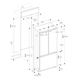 Встраиваемая холодильно-морозильная комбинация Gaggenau RY492304