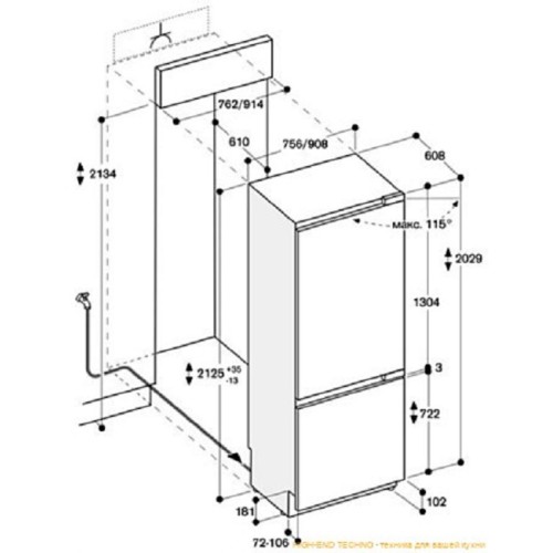 Встраиваемый холодильник Gaggenau RB 472-301
