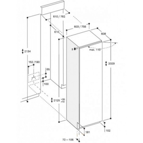 Встраиваемый холодильник Gaggenau RC 462-301