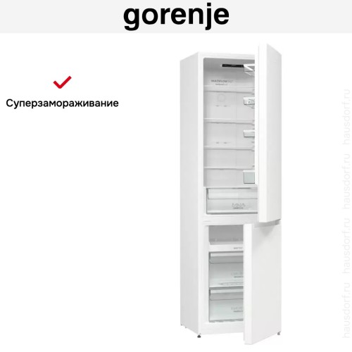 Отдельностоящий двухкамерный холодильник Gorenje NRK6201PW4