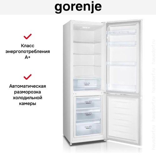 Отдельностоящий двухкамерный холодильник Gorenje RK4181PW4