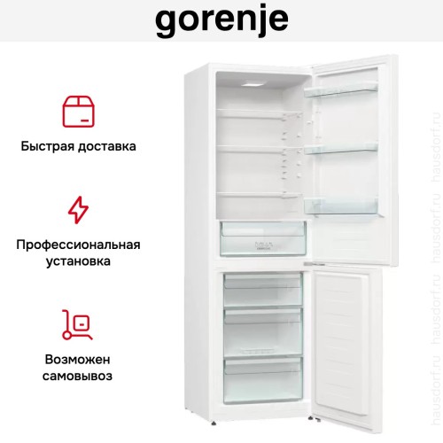Отдельностоящий двухкамерный холодильник Gorenje RK6191EW4