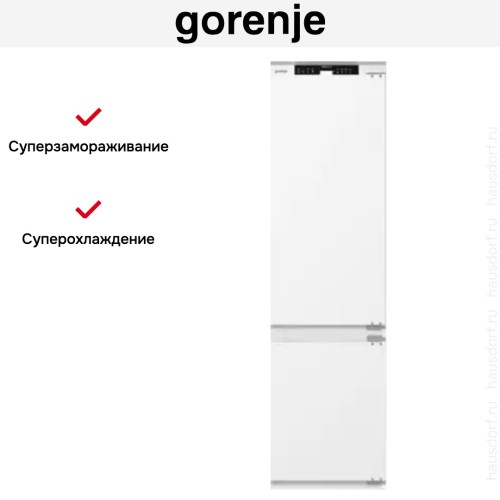 Встраиваемый двухкамерный холодильник Gorenje NRKI519141
