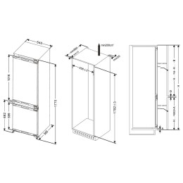 Встраиваемый холодильник Haier HRF236NFRU