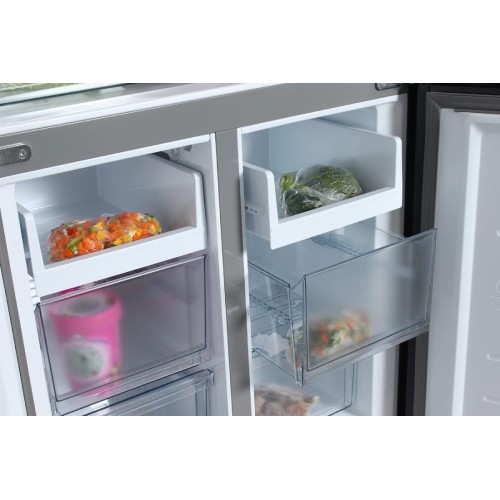 Холодильник Hyundai CM5005F черное стекло