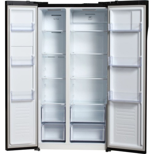 Холодильник Hyundai CS5003F черное стекло