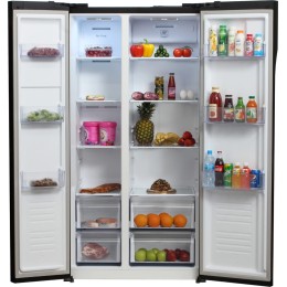 Холодильник Hyundai CS5003F черное стекло