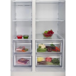 Холодильник Hyundai CS6503FV белое стекло