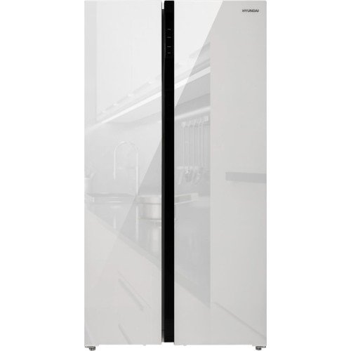 Холодильник Hyundai CS6503FV белое стекло