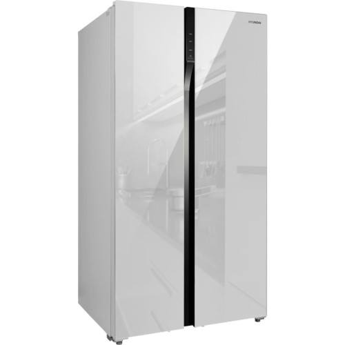 Холодильник Hyundai CS6503FV белое стекло