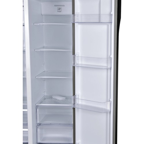 Холодильник Hyundai CS6503FV черное стекло