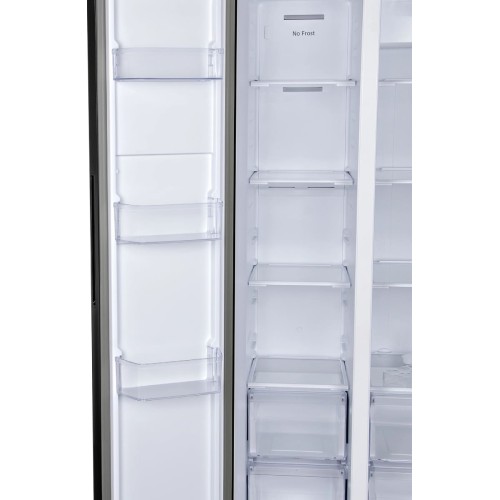 Холодильник Hyundai CS6503FV черное стекло