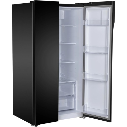 Холодильник Hyundai CS6503FV черное стекло