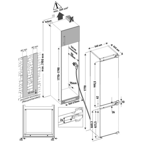 Встраиваемый холодильник KRONA BALFRIN