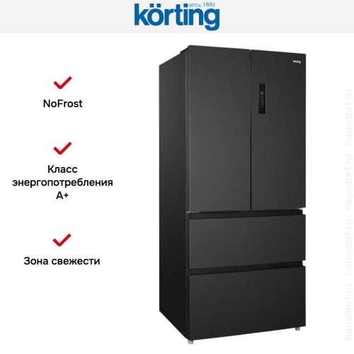 Четырехдверный холодильник Korting KNFF 82535 XN