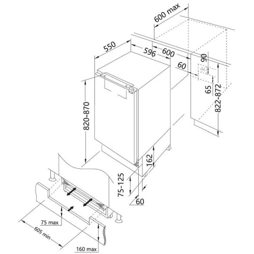 Встраиваемая морозильная камера Korting KSI 8217 F