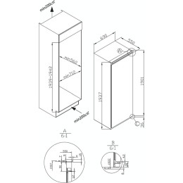 Встраиваемый холодильник Korting KSI 1935