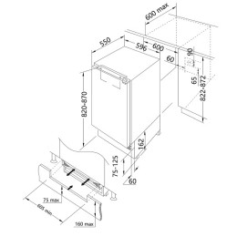 Встраиваемый холодильник Korting KSI 8186