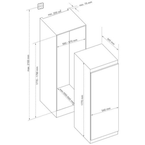 Встраиваемая морозильная камера Kuppersberg SFB 1770