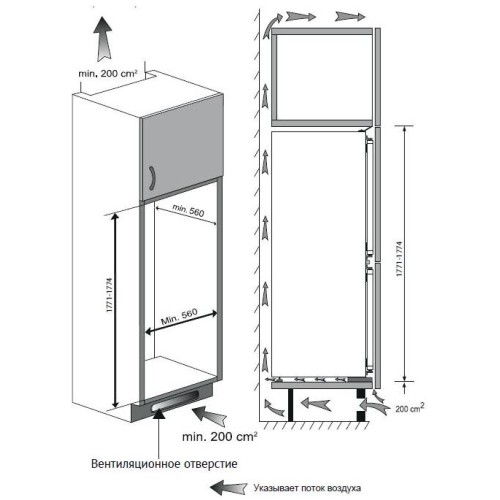 Встраиваемый холодильник Kuppersberg RBN 1760