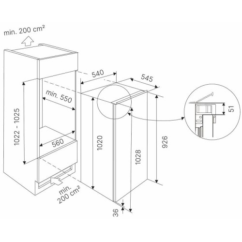 Встраиваемый холодильник Kuppersbusch FK 3305.0I