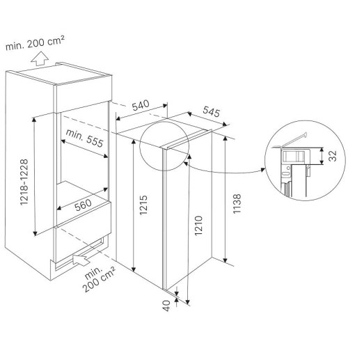 Встраиваемый холодильник Kuppersbusch FK 4545.1i