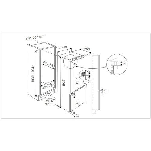 Встраиваемый холодильник Kuppersbusch FKGF 9850.0i