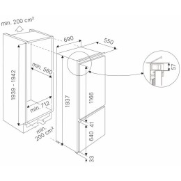 Встраиваемый холодильник Kuppersbusch FKGF 9855.0i