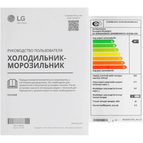 Холодильник LG GC-B509MEWM