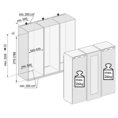 Встраиваемый холодильник Liebherr IXRFW 5153 Prime BioFresh NoFrost