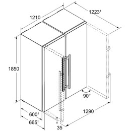 Холодильник Side-by-Side Liebherr SBS 7222 Comfort NoFrost