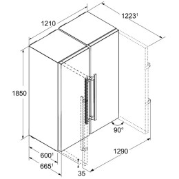 Холодильник Side-by-Side Liebherr SBSesf 7222 Comfort NoFrost
