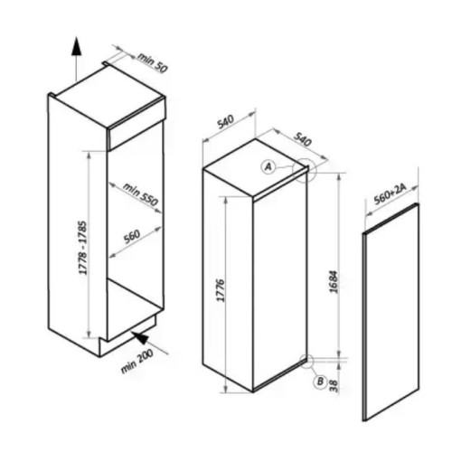 Холодильник встраиваемый MAUNFELD MBL177SW