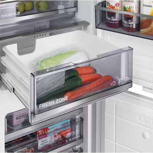Встраиваемый холодильник Maunfeld MBF17754NFWHGR LUX