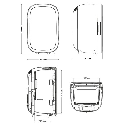 Холодильник для косметики и напитков Meyvel MB-12C1W