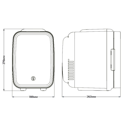 Холодильник для косметики и напитков Meyvel MB-04HC2W