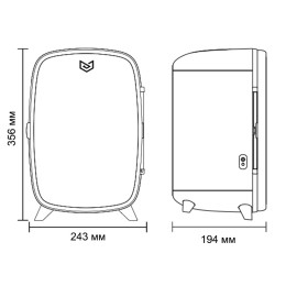 Холодильник для косметики и напитков Meyvel MB-06C1W