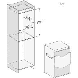 Встраиваемый холодильник Miele K 7115 E