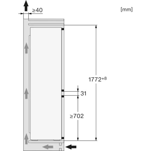 Встраиваемый холодильник Miele KFN 7714 F