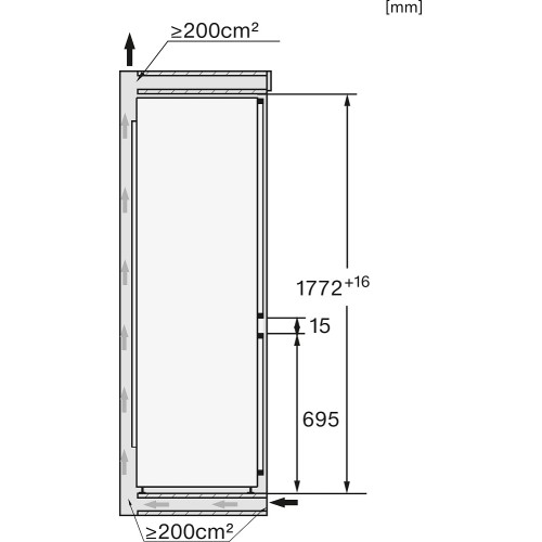 Встраиваемый холодильник Miele KFN 7734 E