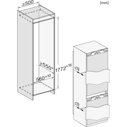 Встраиваемый холодильник Miele KFN 7734 F